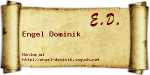 Engel Dominik névjegykártya